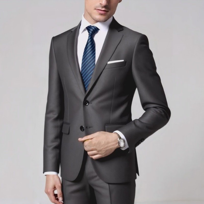 Business Casual Suit Set - Style Slim Fit Men's Two-Piece Suit